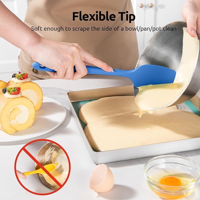 U-Taste Silicone Spoon Spatula Set, 600ºF High Heat Resistant Food Grade - Image 4