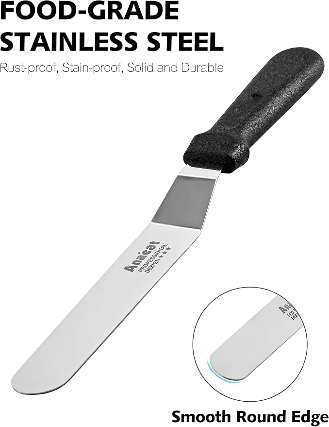 Anaeat Icing Spatula, Professional Cake Angled Offset Spatula - Image 7