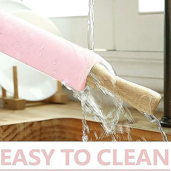 Silicone Rolling Pin for Baking, 15inch Pastry Dough Roller - Image 7