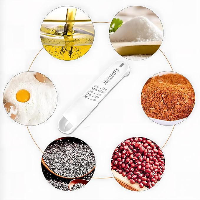 Adjustable Measuring Spoon for Dry and Liquid（White） - Image 6