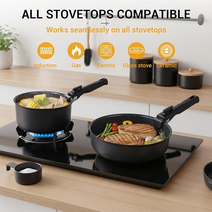Ammeloo 21-Piece Ceramic Pots and Pans Set Non Stick - Image 7