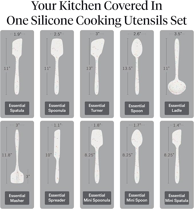 GIR: Get It Right 10-Piece Silicone Ultimate Kitchen Utensil Set – Spatulas - Image 3