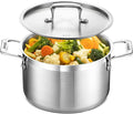 Stainless Steel Stockpot with Lid 5 Quart, Durable 18/8 Stainless Steel by Unknown