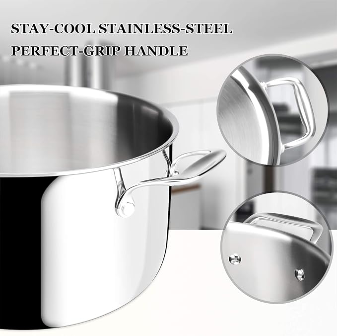Duxtop 6.5 Quart Stainless Steel Stock Pot - Image 3