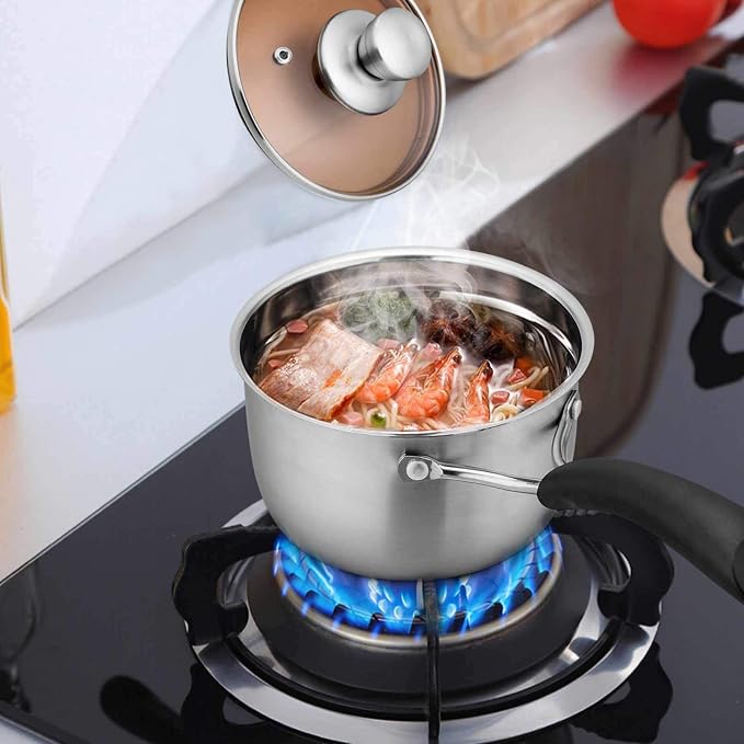 TeamFar 1 Quart Saucepan, Stainless Steel Saucepan - Image 5