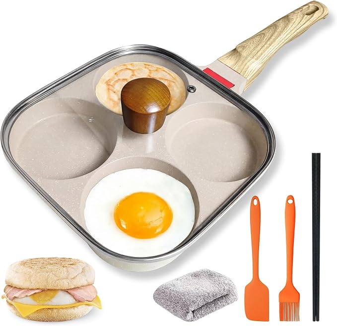4‑Cup Nonstick Egg Pan Set by Ywmoml