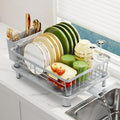 Dish Drainer Rack with Drip Tray, Sink Dish Drainer with Drainage Spout by Unknown
