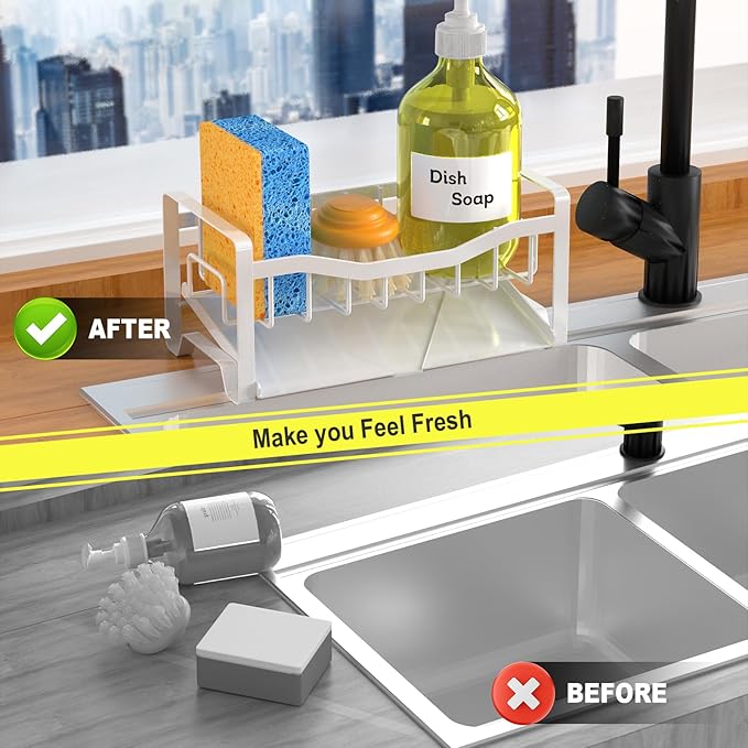 Maifan Stainless Steel Kitchen Sink Caddy Organizer - Image 5