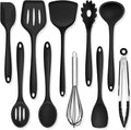 TeamFar Silicone Cooking Utensils, 446°F Heat Resistant Kitchen Gadgets Tools by TeamFar