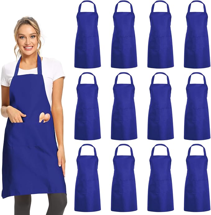 DUSKCOVE 12 Pack Plain Bib Aprons by DUSKCOVE