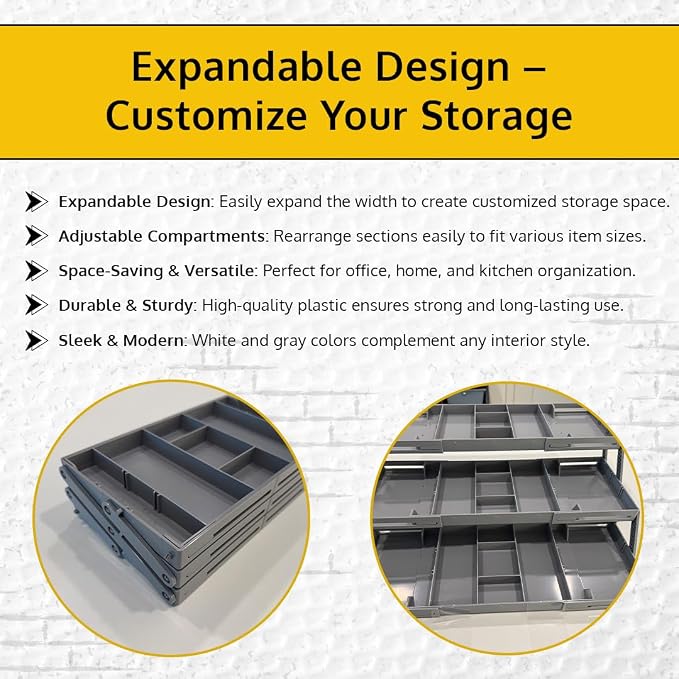 3 Tier Drawer Organizer, Expandable Organizer - Image 5
