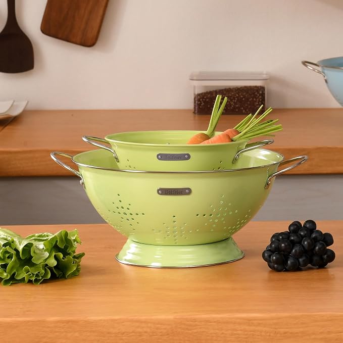 Metal Colander 2 Pack, Strainer Bowel - Image 7