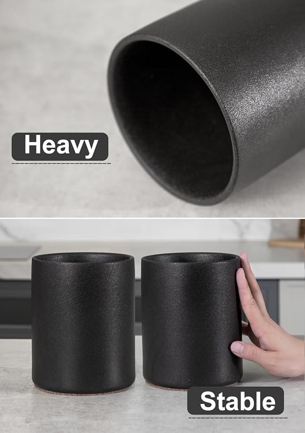 Nucookery Utensil Holder, 6.4" Ceramic Kitchen Utensil Holder - Image 4