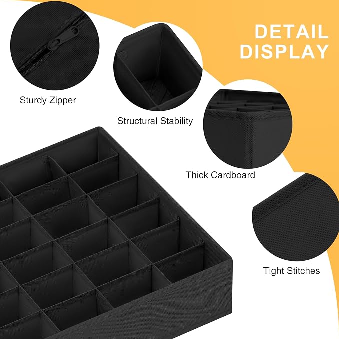 Joyoldelf Sock Organizer Drawer Organizer - Image 6