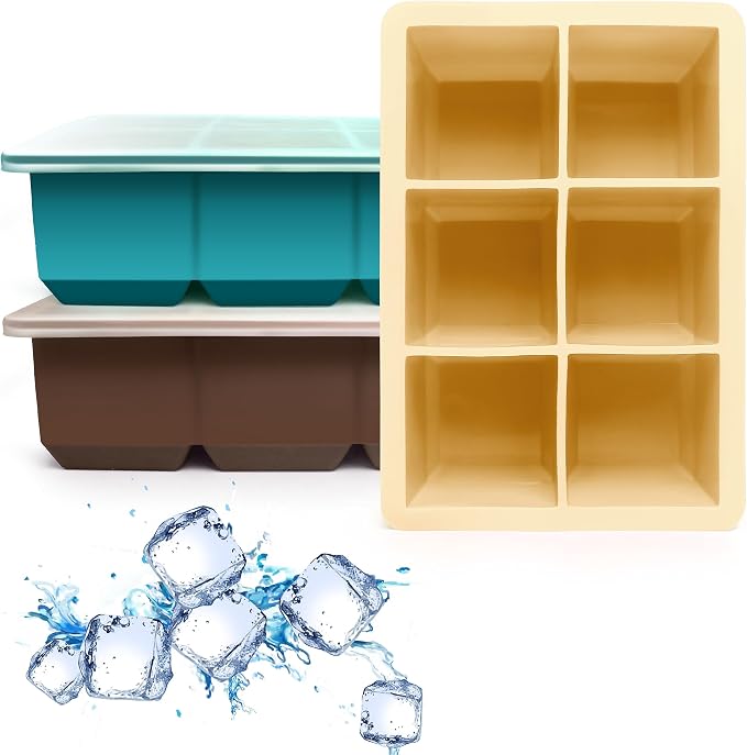 Excnorm Silicone Ice Cube Trays 3 Pack by Excnorm