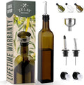 Zulay Kitchen Olive Oil Dispenser Bottle – 17oz Glass Oil Container by ZulayKitchen