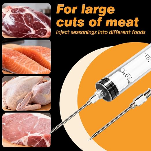 CloudHand Meat Turkey Pop Up Timer & Flavor Injector Set, Turkey Thermometer - Image 3