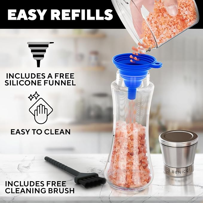 Premium Salt and Pepper Grinder Set of 2 - Image 3