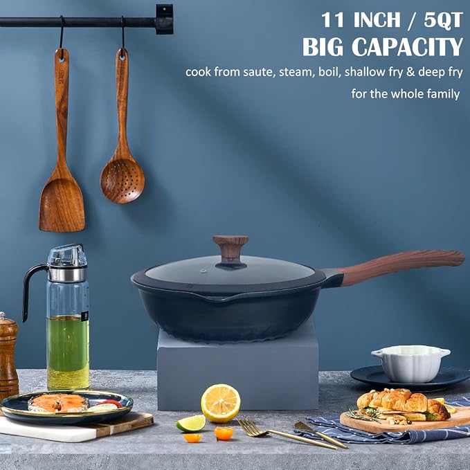 Vinchef Nonstick Deep Frying Pan Skillet - Image 5