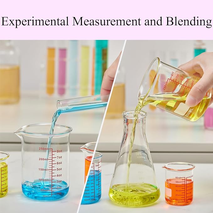 High Borosilicate Glass Measuring Cup Set-V-Shaped Spout，Includes 250ml - Image 4