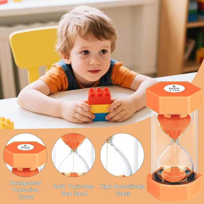 30 Minute Hourglass Sand Timer, Unbreakable Hexagon Sand Clock 30 Min, Reloj De - Image 3