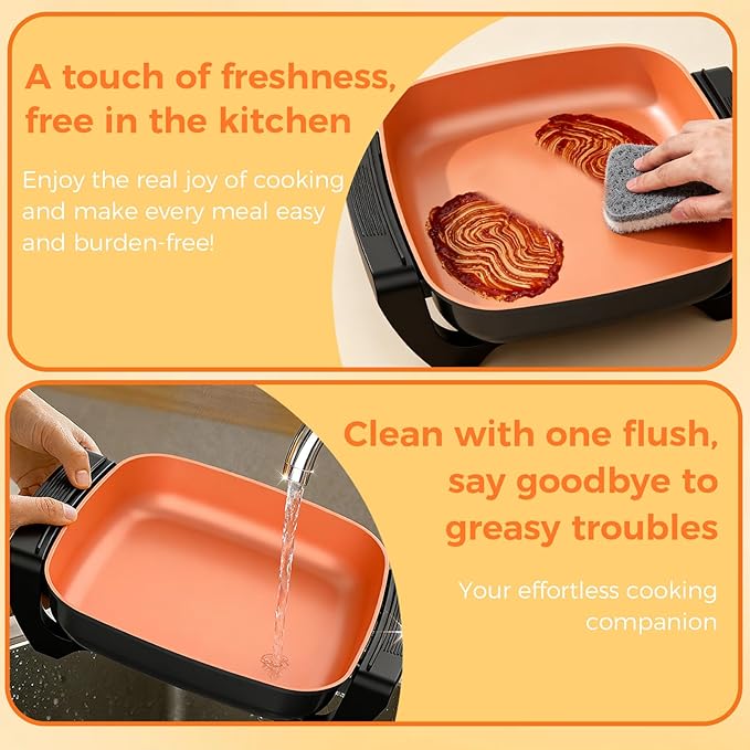 OSTBA 12"x12" Electric Skillet - Image 6