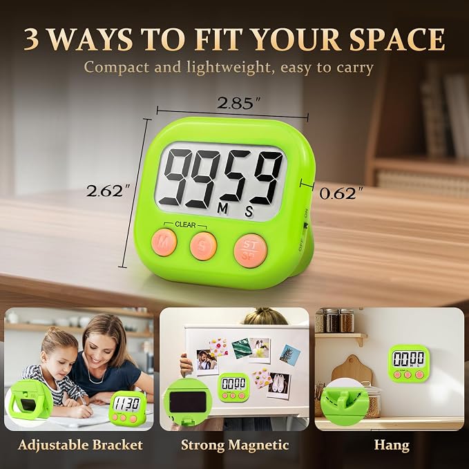 24 Pack Digital Kitchen Timer Small Classroom Timers - Image 4