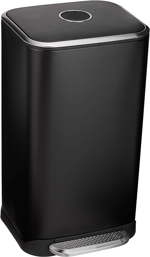 Amazon Basics Rectangular Metal Trash Can by AmazonBasics
