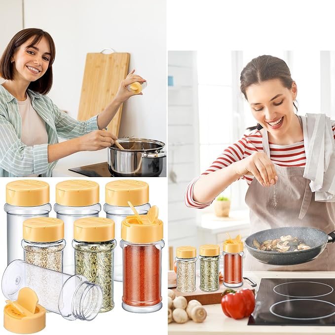 Eccliy 36 Pack 3 oz Clear Plastic Spice Jars - Image 6