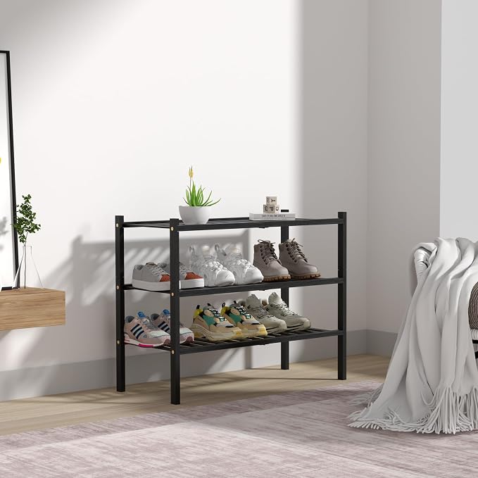 ROMGUAR CRAFT 3 Tier Bamboo Shoe Rack - Image 7