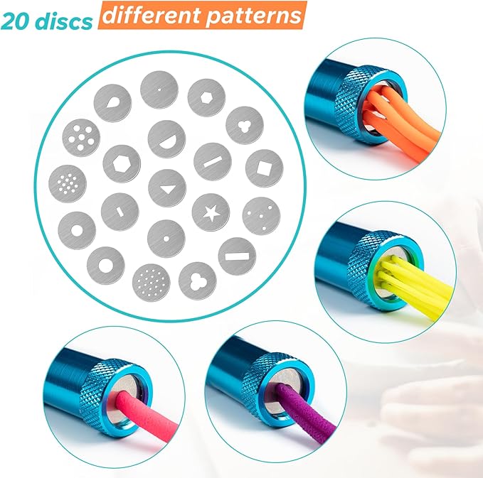 Polymer Clay tools, Clay Extruder, Sugar Paste Extruder, Cake Fondant Tool Set - Image 2