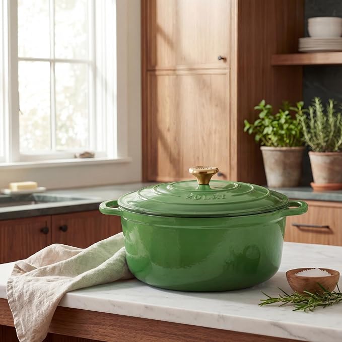 Zulay Kitchen 6 Quart Enameled Cast Iron Dutch Oven Pot - Image 2