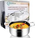 LOLYKITCH 5 QT Tri-Ply Hybrid Stainless Steel Non Stick Stock Pot by LolyKitch