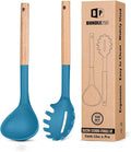 Silicone Pasta Fork and Ladle Spoon Set by BUNDLEPRO