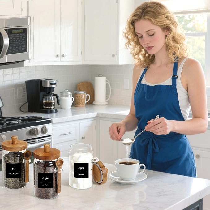 Suclain 3 Pcs Glass Coffee Container - Image 5