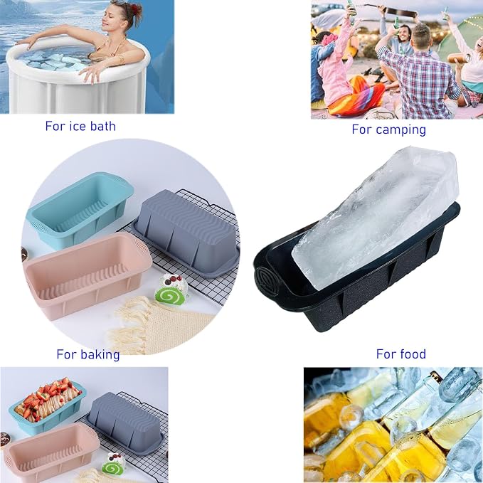 8Pcs Extra Large Ice Block Mold, Silicone Ice Block Molds - Image 4