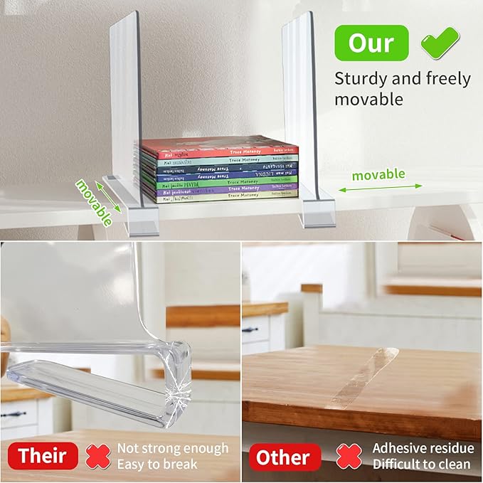 Acrylic Shelf Dividers, Closet Shelf Separators - Image 5