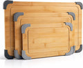 COOK WITH COLOR Non-Slip Cutting Board Set – Kitchen Essentials with Easy Grip by CookwithColor