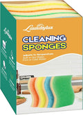 LAUNDRYLUX Scrub Sponge, 4 Pack Dual-Sided Temperature-Responsive Scrubber by LAUNDRYLUX