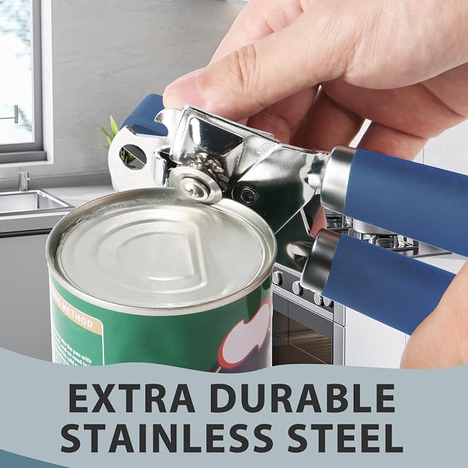 Safring Can Opener Manual, Heavy Duty Handheld Strong Can Opener - Image 4