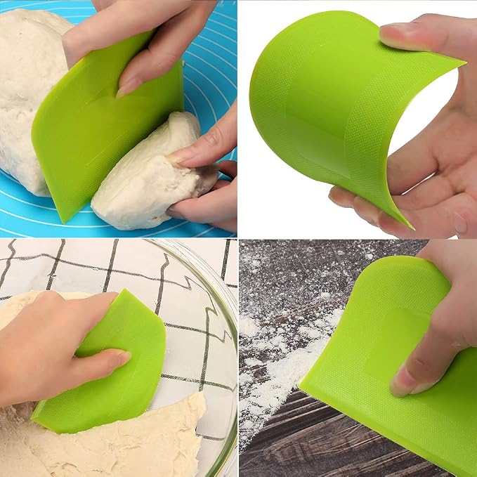 Suanyok Dough Scraper Bowl Scraper Bread Cream Cake Pizza Cutter Bench Scraper- - Image 6