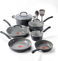 T-Fal Ultimate Hard Anodized 12-Piece Ceramic Nonstick Cookware Set, Oven Safe by T-falbrand