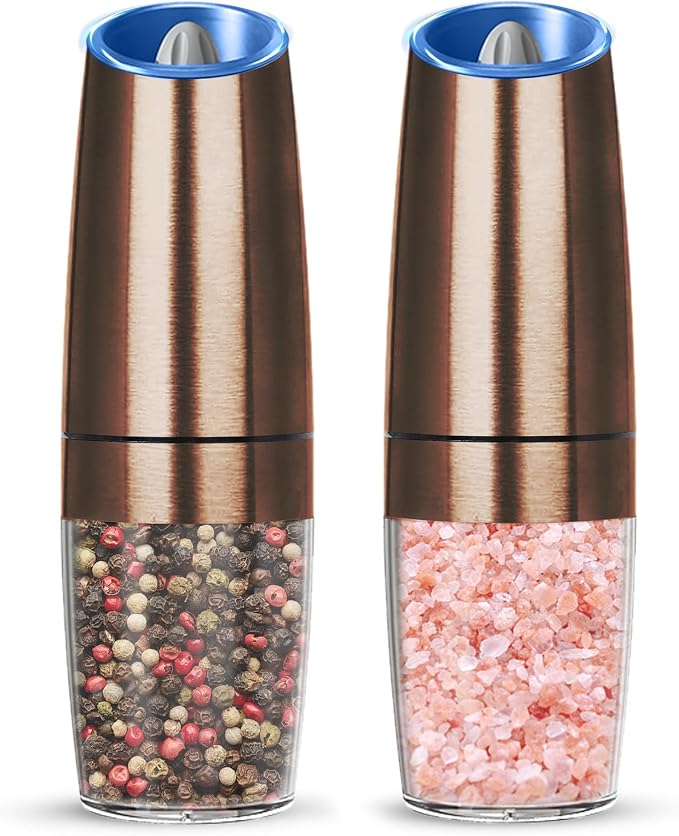 Gravity Electric Salt And Pepper Grinder Set, Automatic Salt And Pepper Grinder by KIARYUOLL