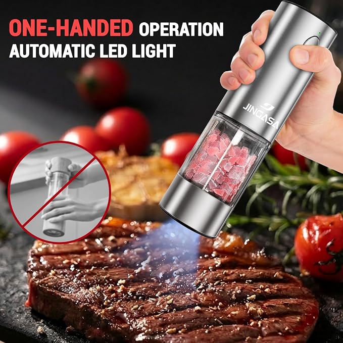 Electric Salt and Pepper Grinder Set - Image 4