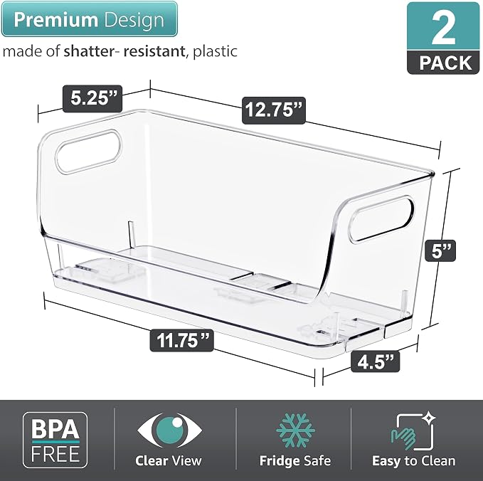 Sorbus Stackable Storage Bins Open Front, Pantry Bins - Image 5