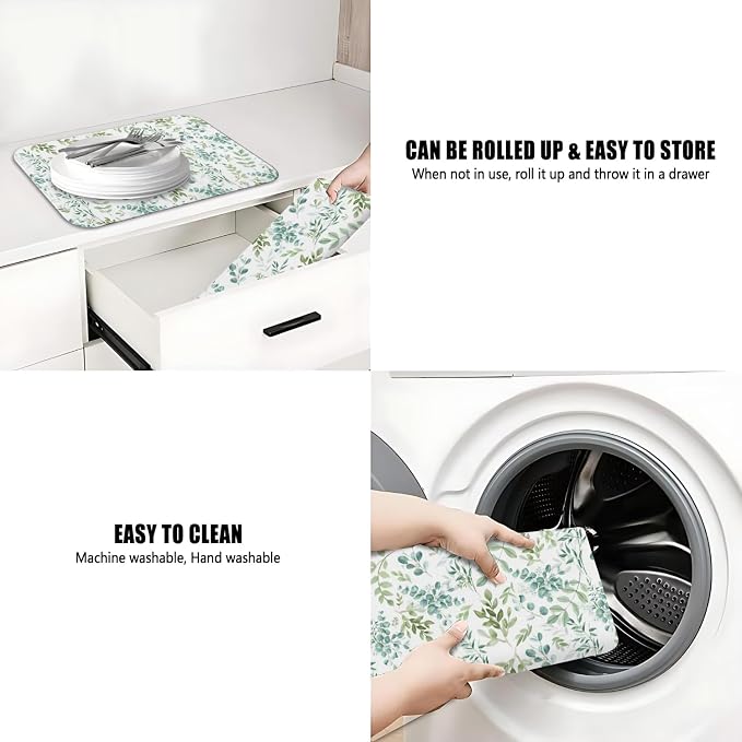 Dish Drying Mat for Kitchen Counter 2 Pack - Image 7