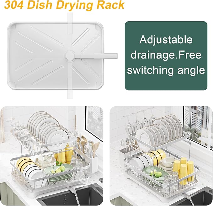LIYI Dish Drying Rack, Large Dish Rack - Image 3