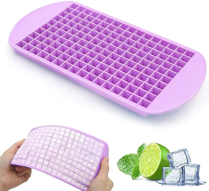Silicone Ice Cube Tray, 160 Mini Crushed Ice Cube Molds Easy Release Small Ice by GiftsforChildAdultandPet