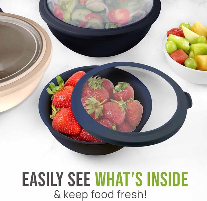 Zulay Kitchen 12 Piece Plastic Mixing Bowls - Image 5