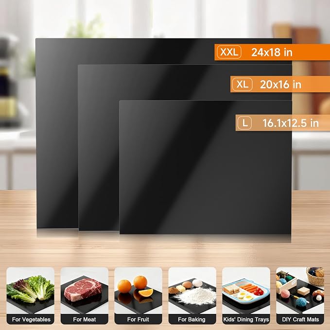 Black Cutting Boards for Kitchen, Acrylic Cutting Board - Image 6